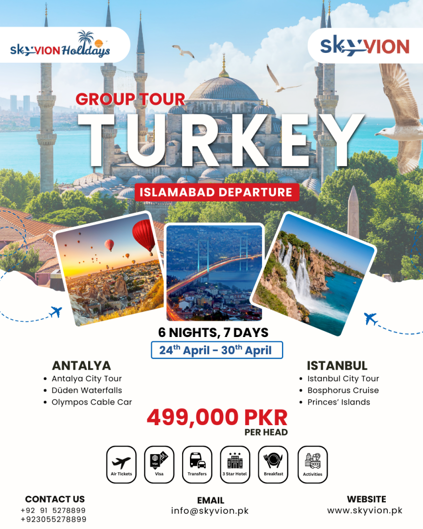 TURKEY GROUP TOUR  (24th April - 30th April)